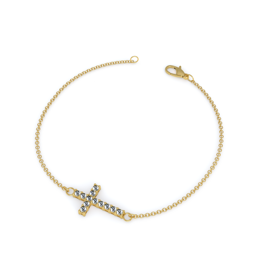 Studded Crucifix Bracelet