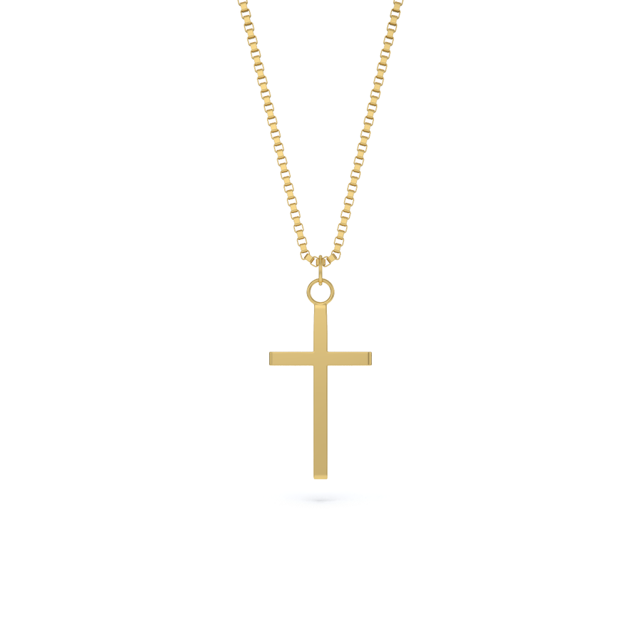 Dazzling Two-Tone Cross Pendant Necklace | Collections Etc.